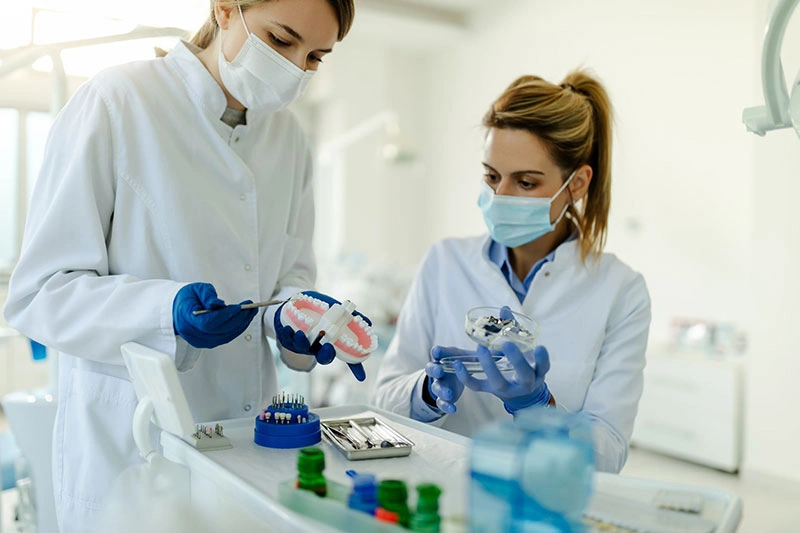 Hands-on dental assistant training with real dental technology
